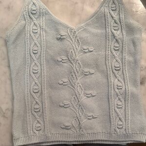 Reformation Light Blue Knit Tank Top